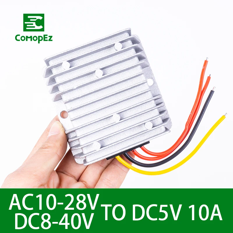 AC/DC Converter AC10-28V DC8-40V to 5V 10A Reducer Regulator Voltage Step Down Module Power Supply for Car Radio Water pumps
AC/DC Converter AC10-28V DC8-40V to 5V 10A Reducer Regulator Voltage Step Down Module Power Supply for Car Radio Water pumps