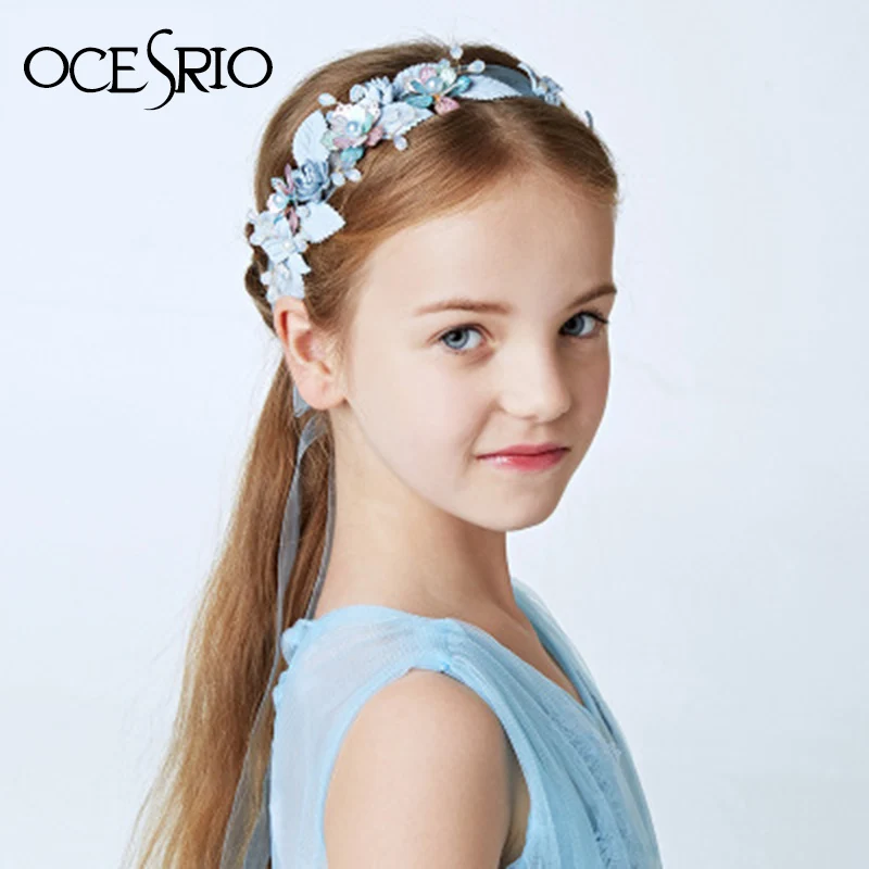OCESRIO Handmade Children Hairband Blue Flower Leaf Pearl Lace headband for girl Child Dress Wedding Hair ornaments hab-a22
OCESRIO Handmade Children Hairband Blue Flower Leaf Pearl Lace headband for girl Child Dress Wedding Hair ornaments hab-a22