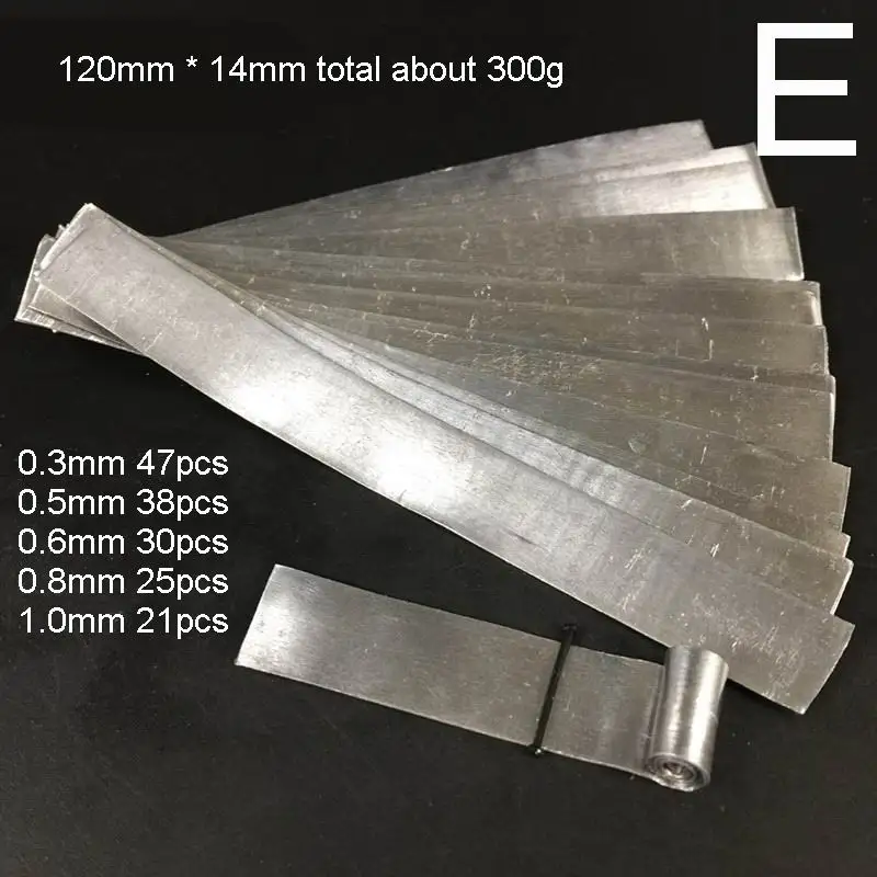 Lead Sinker Total 300g in Different Types and different Quantities, Just tell us the Weight or Thickness of the Unit One
Lead Sinker Total 300g in Different Types and different Quantities, Just tell us the Weight or Thickness of the Unit One