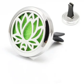 30mm Stainless Steel lotus flower Essential Oil Diffuser Stainless Steel Locket Air Freshener with Vent Clip
30mm Stainless Steel lotus flower Essential Oil Diffuser Stainless Steel Locket Air Freshener with Vent Clip