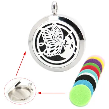 10pcs Round Silver Butterfly Stainless Steel Premium Aromatherapy Essential Oil Diffuser Necklace With Free chain and Pads
10pcs Round Silver Butterfly Stainless Steel Premium Aromatherapy Essential Oil Diffuser Necklace With Free chain and Pads