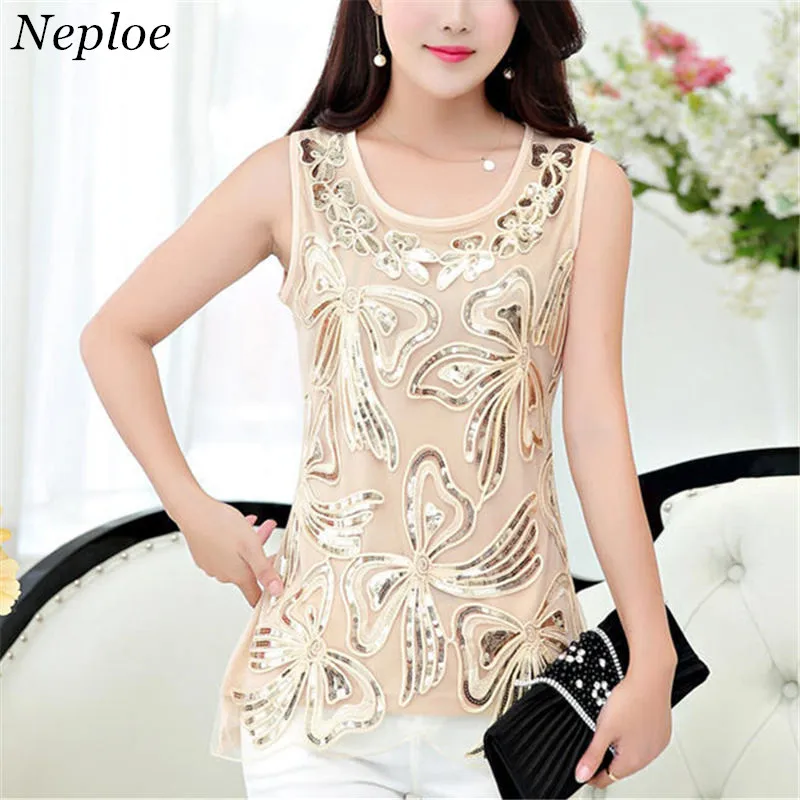 Neploe Sleeveless Chiffon Blouse Lace Patchwork Shirt Ladies Medium-long Tops 2019 Summer Woman O-neck Elegant Shirts 35547
Neploe Sleeveless Chiffon Blouse Lace Patchwork Shirt Ladies Medium-long Tops 2019 Summer Woman O-neck Elegant Shirts 35547