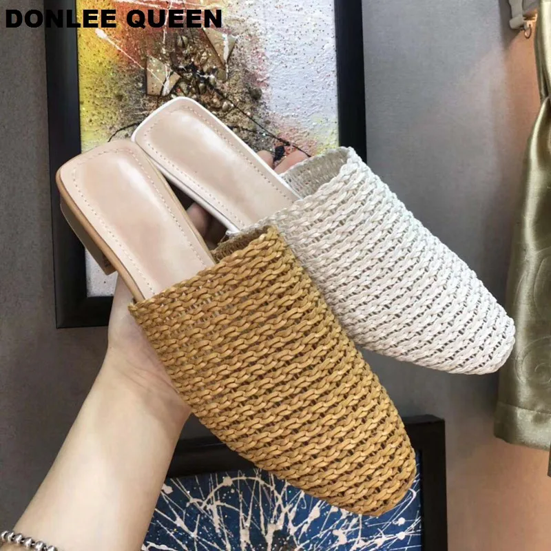2019 Summer New Fashion Cane Mules Shoes Women Flat Slippers Spring Outside Basic Slides Causal Shoes Bohemian Sandalias Mujer
2019 Summer New Fashion Cane Mules Shoes Women Flat Slippers Spring Outside Basic Slides Causal Shoes Bohemian Sandalias Mujer