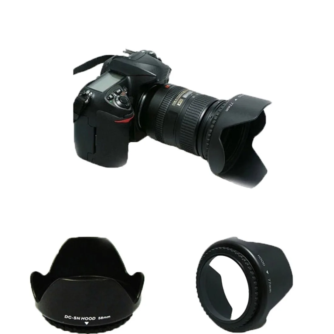 Бленда для объектива D3200 D3100 D5200 D5300 байонет 52 мм камеры nikon nikor подходит объектив 18