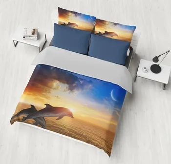 luxury Dolphin Print Bedding Sets 3D Polyester Elegant sky Moon blue Ocean Duvet Cover Soft pillowcase twin full King Queen size
luxury Dolphin Print Bedding Sets 3D Polyester Elegant sky Moon blue Ocean Duvet Cover Soft pillowcase twin full King Queen size