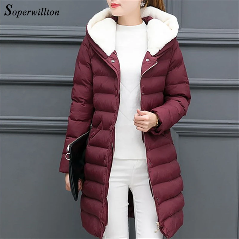Winte Jacket Women Long Coat 2019 Warm Hooded Long Parkas Slim Cotton padded jackets Female Outerwear
Winte Jacket Women Long Coat 2019 Warm Hooded Long Parkas Slim Cotton padded jackets Female Outerwear
