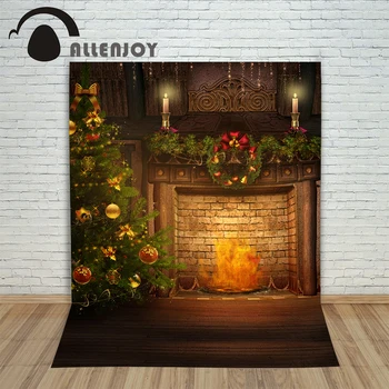 Allenjoy Vinyl photo studio Background Christmas fireplace with fire tree backdrop picture children's photocall
Allenjoy Vinyl photo studio Background Christmas fireplace with fire tree backdrop picture children's photocall