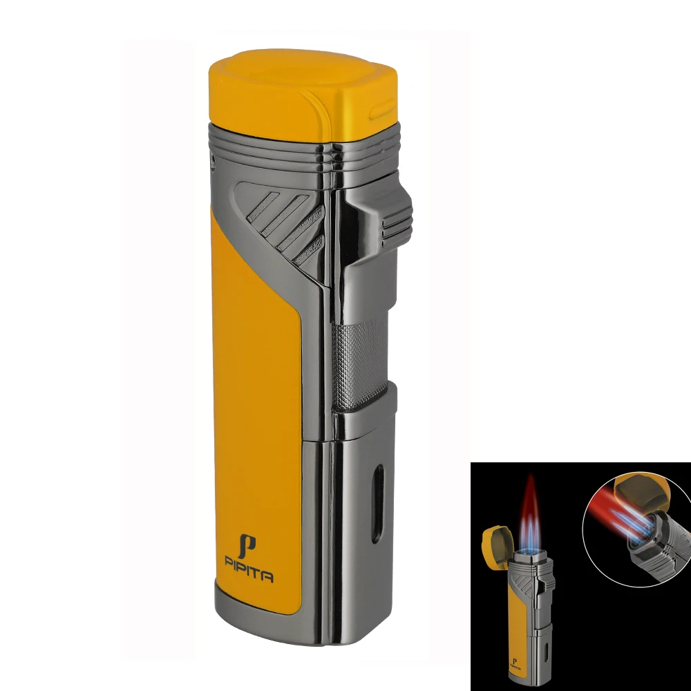 PIPITA High-Grade Windproof Lighter Torch Jet Flame Refillable Red Flame Inflatable Four Flame Lighter Gas Lighter
PIPITA High-Grade Windproof Lighter Torch Jet Flame Refillable Red Flame Inflatable Four Flame Lighter Gas Lighter