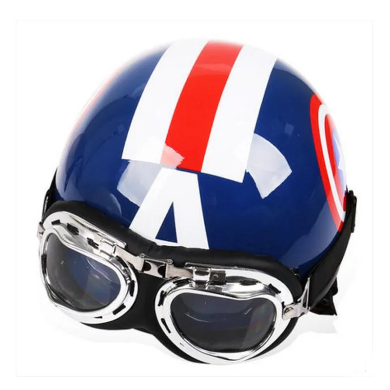 

2018 New Harley Style Captain America Motorcycle Helmet ABS Retro Motorbike Helmets Safety hat wiht scarf FREE SIZE 55-60 cm