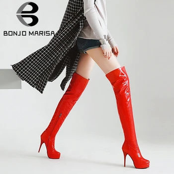 BONJOMARISA Women Brand Plus Size 32-48 Patent Pu Women Over The Knee Thigh High Boots Women Winter High Heels Party Shoes Woman
BONJOMARISA Women Brand Plus Size 32-48 Patent Pu Women Over The Knee Thigh High Boots Women Winter High Heels Party Shoes Woman
