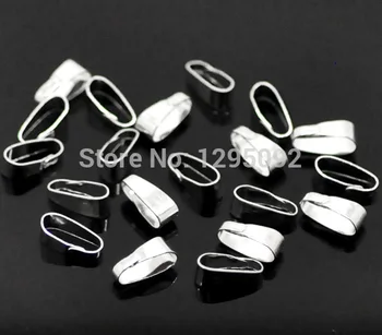 500 Silver Plated Alloy Clip Bail Beads For Jewelry Making Charms Findings 11x4mm(3/8"x1/8")
500 Silver Plated Alloy Clip Bail Beads For Jewelry Making Charms Findings 11x4mm(3/8"x1/8")