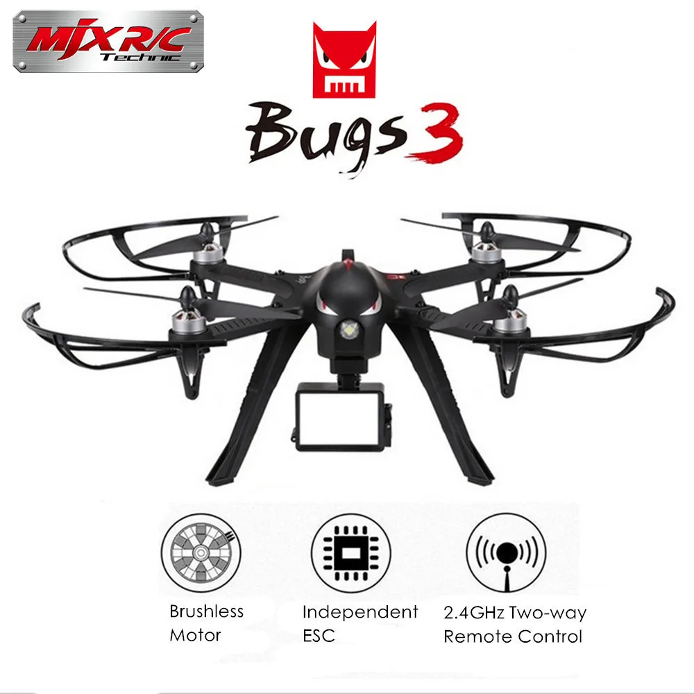 

MJX B3 Bugs 3 RC Drone Helicopter Brushless Motor Remote Control Quadcopter with Camera Mount for Gopro/Xiaomi/Xiaoyi Camera