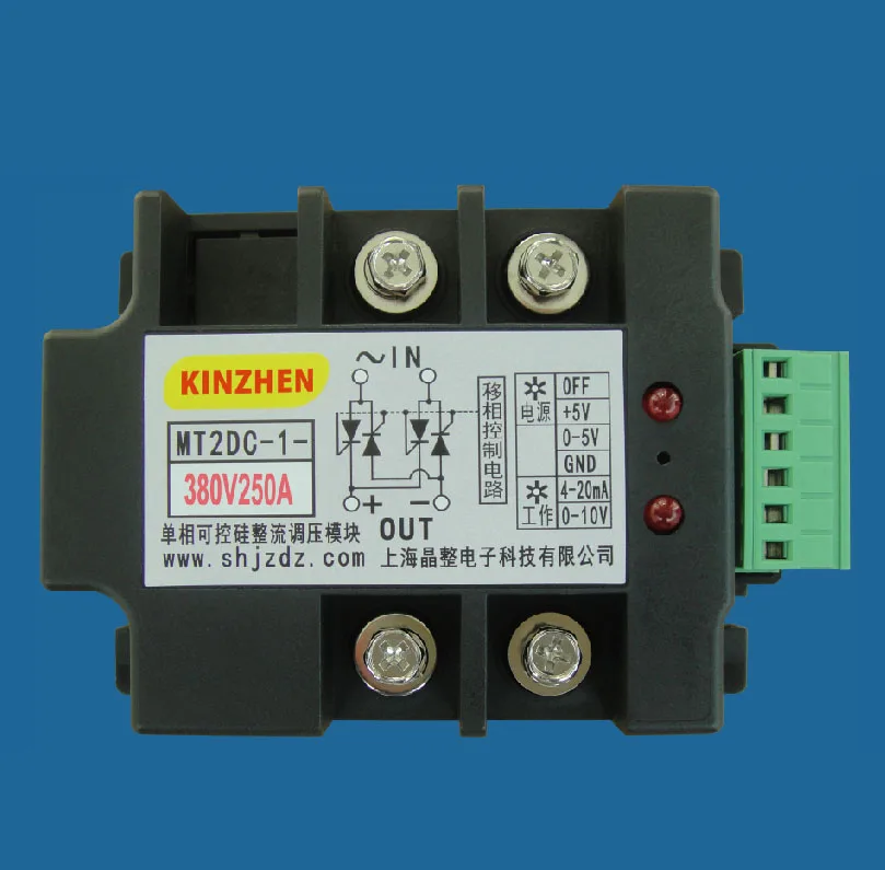 Single-phase Bridge Type Full Control Thyristor DC Rectifier Voltage Regulating Module MT2DC-1-380V250A
Single-phase Bridge Type Full Control Thyristor DC Rectifier Voltage Regulating Module MT2DC-1-380V250A