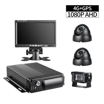 

AHD 2.0MP WATERPROOF INSIDE/OUTSIDE CAR CAMRA+256G SD 4G GPS 4CH VEHICLE MOBILE DVR RECORDER+7INCH CAR MONITOR+32G