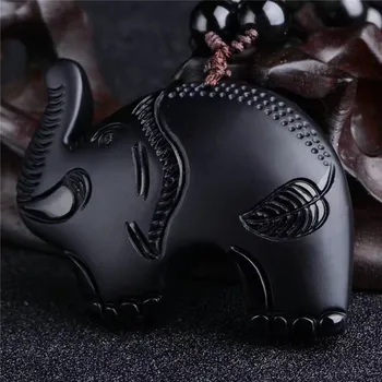 Size 55 * 38 * 15mm Benming years mascot Elephant black stone Pendant Men and women necklace
Size 55 * 38 * 15mm Benming years mascot Elephant black stone Pendant Men and women necklace