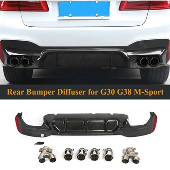 Carbon Fiber Rear Bumper Diffuser For BMW 5 Series G30 G38 M Sport F90 M5 Sedan 2017-2019 540i with Exhaust Tips Glossy Black
Carbon Fiber Rear Bumper Diffuser For BMW 5 Series G30 G38 M Sport F90 M5 Sedan 2017-2019 540i with Exhaust Tips Glossy Black
