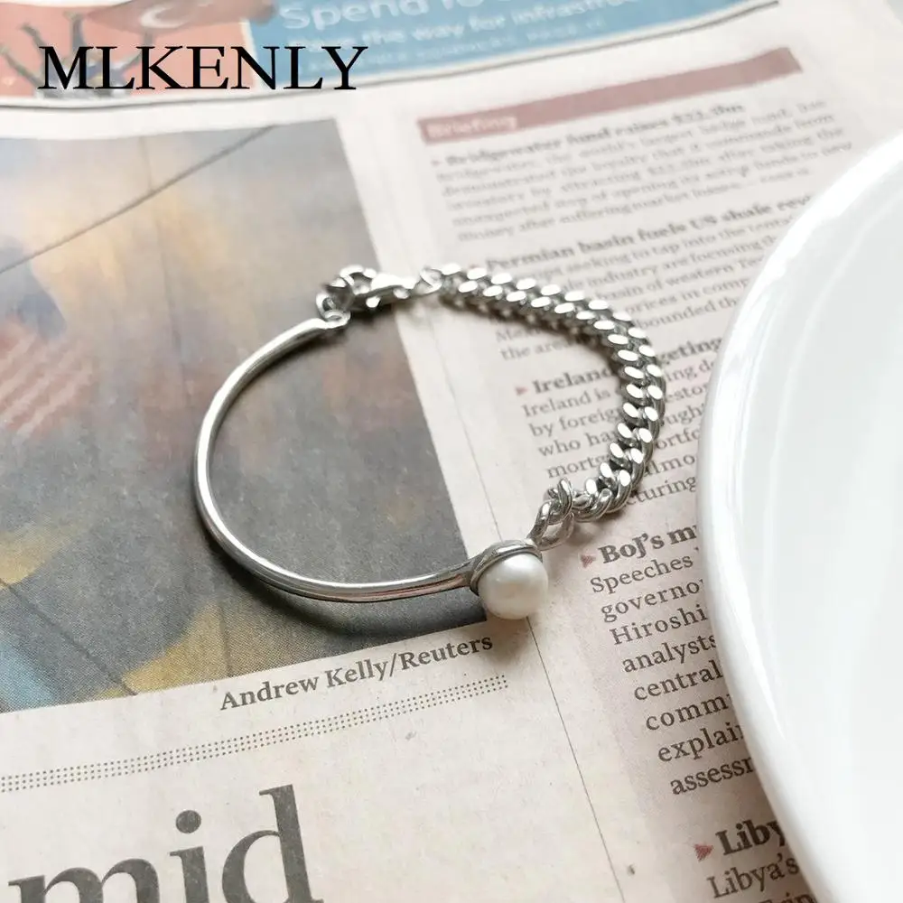 MLKENLY 925 Sterling Silver Jewelry Silver Half chain pearl bracelet Korea style Pearl bracelet for Women Popular beauty
MLKENLY 925 Sterling Silver Jewelry Silver Half chain pearl bracelet Korea style Pearl bracelet for Women Popular beauty
