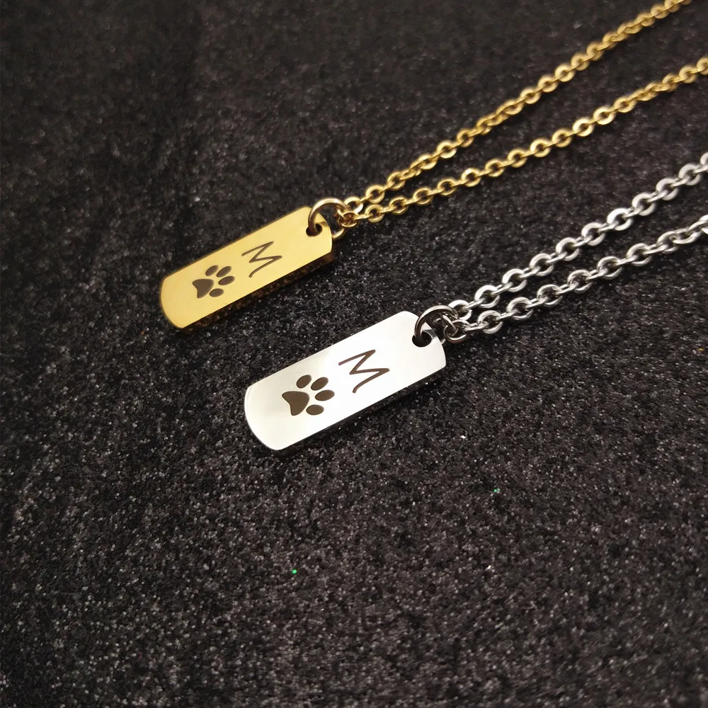 MYLONGINGCHARM Pet Paw print Necklace-Custom your Initial letter for free-steel gold Necklace-stainless steel Jewelry G3047
MYLONGINGCHARM Pet Paw print Necklace-Custom your Initial letter for free-steel gold Necklace-stainless steel Jewelry G3047
