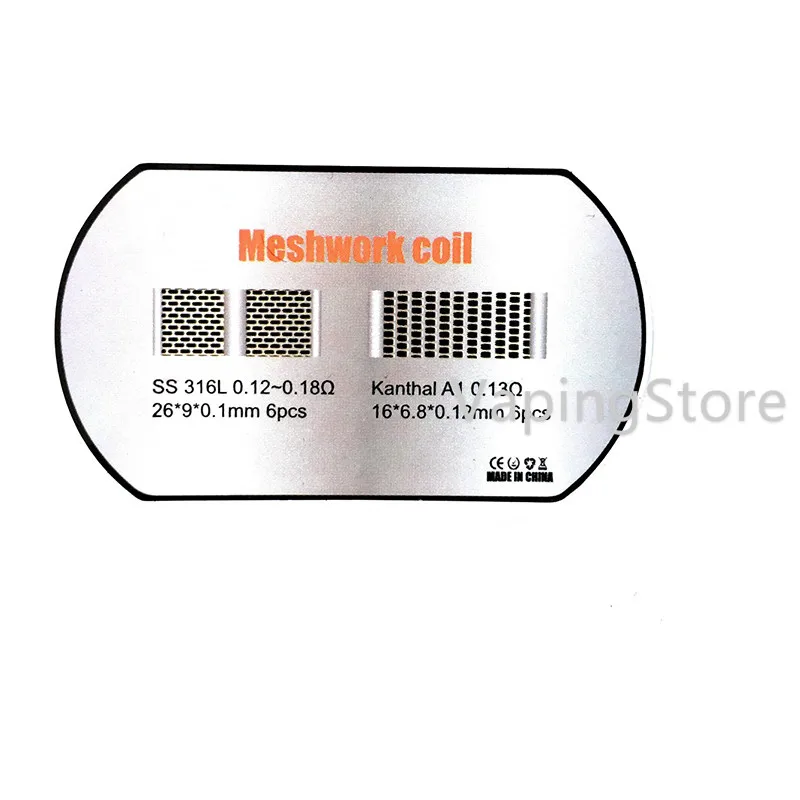 12PCS Mesh Pre-Built Coils Mesh Style Coil Wire For Mesh RDA RTAs Wotofo Profile RDA Vandy Vape Mesh RDAs
12PCS Mesh Pre-Built Coils Mesh Style Coil Wire For Mesh RDA RTAs Wotofo Profile RDA Vandy Vape Mesh RDAs