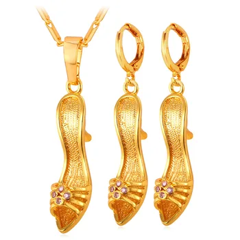 Kpop Crystal Sexy High Hill Shoes Pendant Necklace Earrings For Women Gold Color Charms Women Jewelry Sets YPE1933
Kpop Crystal Sexy High Hill Shoes Pendant Necklace Earrings For Women Gold Color Charms Women Jewelry Sets YPE1933