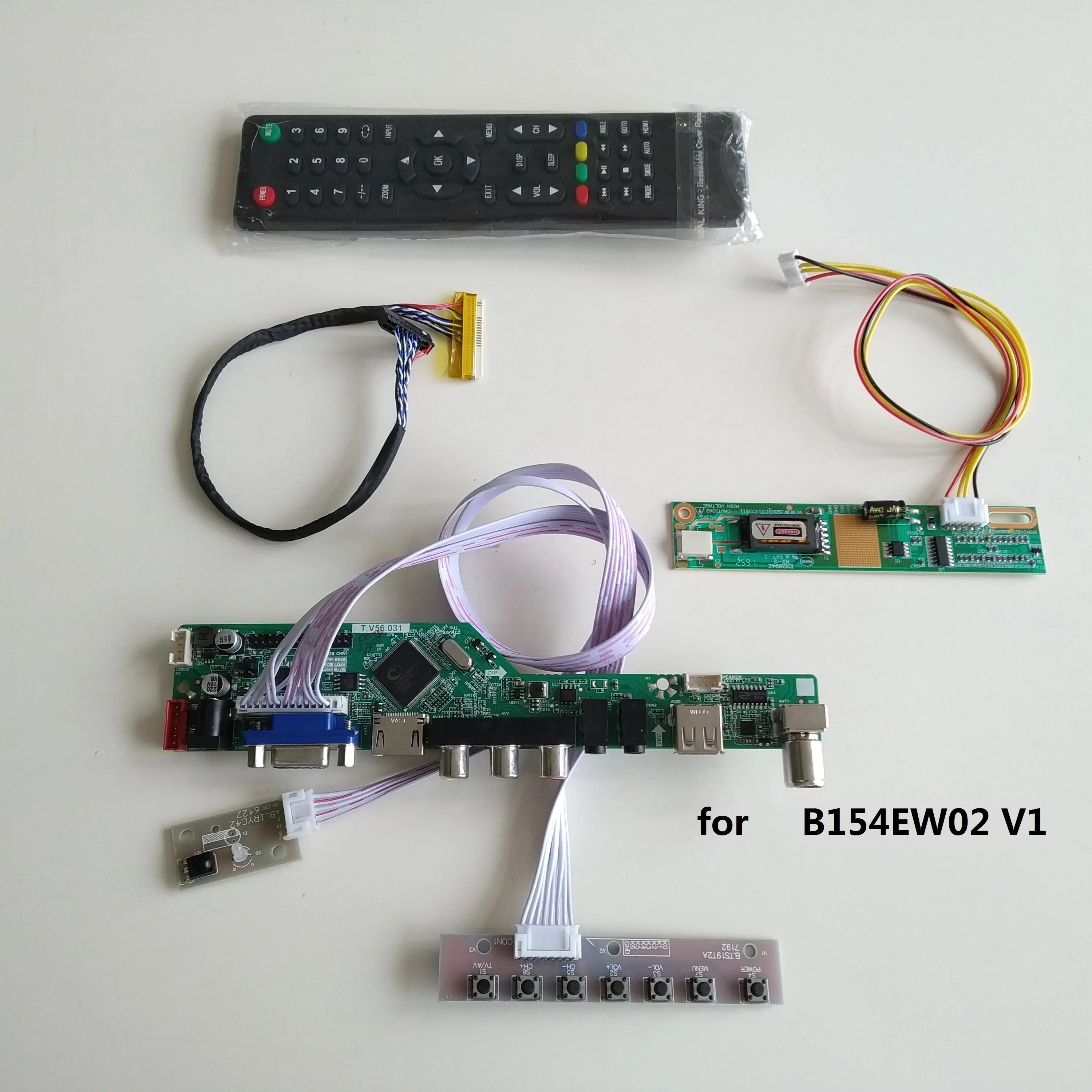 Для B154EW02 V1 15 4 "1280*800 Панель монитор diy TV56 USB светодиодный ЖК-дисплей AV VGA Аудио