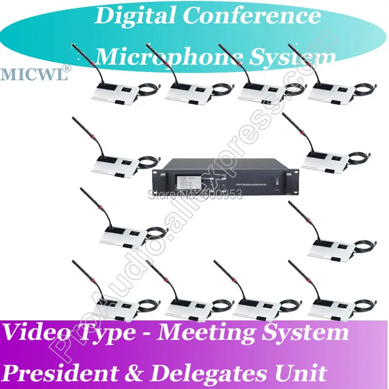 MICWL Video Teleconference function Wired Digital Microphone Meeting Conference System Chairman Delegate Unit
MICWL Video Teleconference function Wired Digital Microphone Meeting Conference System Chairman Delegate Unit