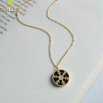 Flyleaf Gold Luxury Round Snowflake Cubic Zirconia Necklaces & Pendants Real 925 Sterling Silver Necklace For Women Fine Jewelry
Flyleaf Gold Luxury Round Snowflake Cubic Zirconia Necklaces & Pendants Real 925 Sterling Silver Necklace For Women Fine Jewelry