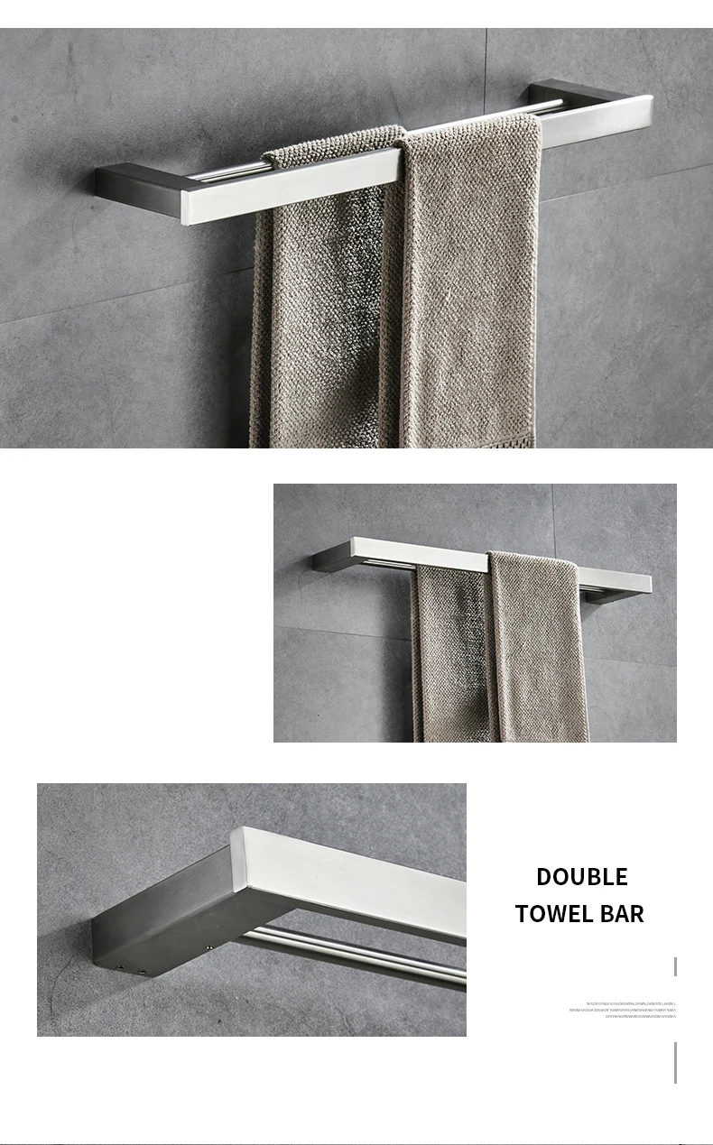 Description Picture 5 of item304 stainless steel Bathroom Sets European Modern Toilet Paper Holder Towel Ring Cup Holder Bathroom Hardware Fitting 610000SN