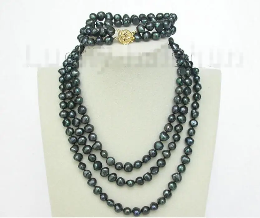 Hot sale new Style >>>>length 49" 8" 8-9mm baroque Black FW pearls necklace 2row bracelet set j8460
Hot sale new Style >>>>length 49" 8" 8-9mm baroque Black FW pearls necklace 2row bracelet set j8460