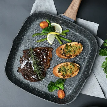 Steak Frying Pan with Steak Stripe Bottom and Non-stick Pan Frying Pan Gas Stove Suitable for Steak Frying Pan Square
Steak Frying Pan with Steak Stripe Bottom and Non-stick Pan Frying Pan Gas Stove Suitable for Steak Frying Pan Square