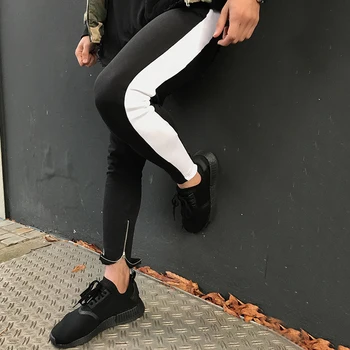 Men Side Stripe Bottom Zipper Drawstring Sweatpants 2018 High Streetwear Jogger Men Patchwork Elastic Waist Track Pants
Men Side Stripe Bottom Zipper Drawstring Sweatpants 2018 High Streetwear Jogger Men Patchwork Elastic Waist Track Pants