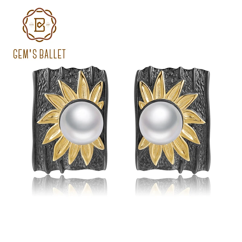GEM'S BALLET 925 Sterling Silver Earrings Exaggerated Creative Flower Natural Freshwater Pearl Clip Earrings For Women Jewelry
GEM'S BALLET 925 Sterling Silver Earrings Exaggerated Creative Flower Natural Freshwater Pearl Clip Earrings For Women Jewelry