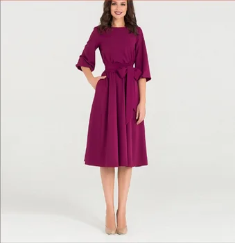 Lacing Lantern Sleeve O-Neck Dress Women Soild Knee-Length Spring Casual O-Neck Elasticity Elegant Party Dresses Vestidos New
Lacing Lantern Sleeve O-Neck Dress Women Soild Knee-Length Spring Casual O-Neck Elasticity Elegant Party Dresses Vestidos New