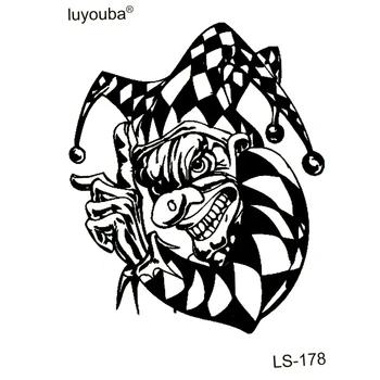 Clowns in Gotham City Waterproof Temporary Tattoos Men Drolls Harajuku Faux Tattoo Tatouage Temporaire Femme Tatoo Stickers
Clowns in Gotham City Waterproof Temporary Tattoos Men Drolls Harajuku Faux Tattoo Tatouage Temporaire Femme Tatoo Stickers