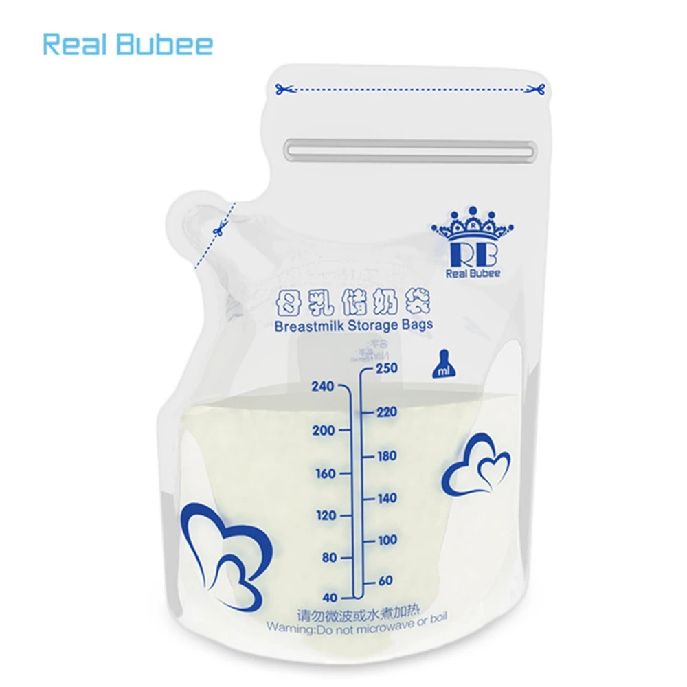30pcs/lot 250ml Baby Breast Milk Storage Bags Safe Practical Freezer BAP free Food Clear scale |