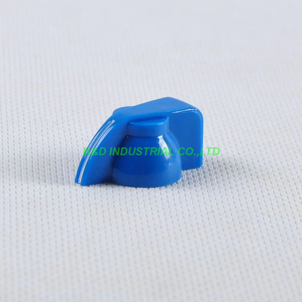 

10pcs Colorful Rotary Volume Blue Control Vintage Plastic Knob 32x14mm for 6.35mm Shaft