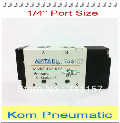 5 Way Air Valve 4A210-08 5 Port Pneumatic Air Control Solenoid Valves Inlet Outlet 1/4" BSP
5 Way Air Valve 4A210-08 5 Port Pneumatic Air Control Solenoid Valves Inlet Outlet 1/4" BSP