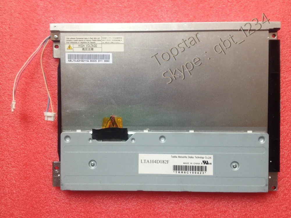 10,4 дюймов промышленный ЖК-дисплей Панель LTA104D182F для Toshiba оригинал + Класс 6 месяцев гарантии
10,4 дюймов промышленный ЖК-дисплей Панель LTA104D182F для Toshiba оригинал + Класс 6 месяцев гарантии