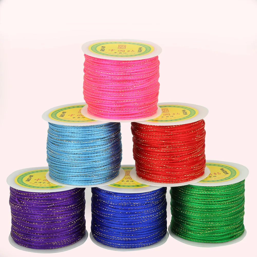 100Yard 2mm 14Color Cotton Cord Nylon Thread Cord Chinese Knot Plastic String DIY Rope Bead Bracelet Jewelry Making
100Yard 2mm 14Color Cotton Cord Nylon Thread Cord Chinese Knot Plastic String DIY Rope Bead Bracelet Jewelry Making