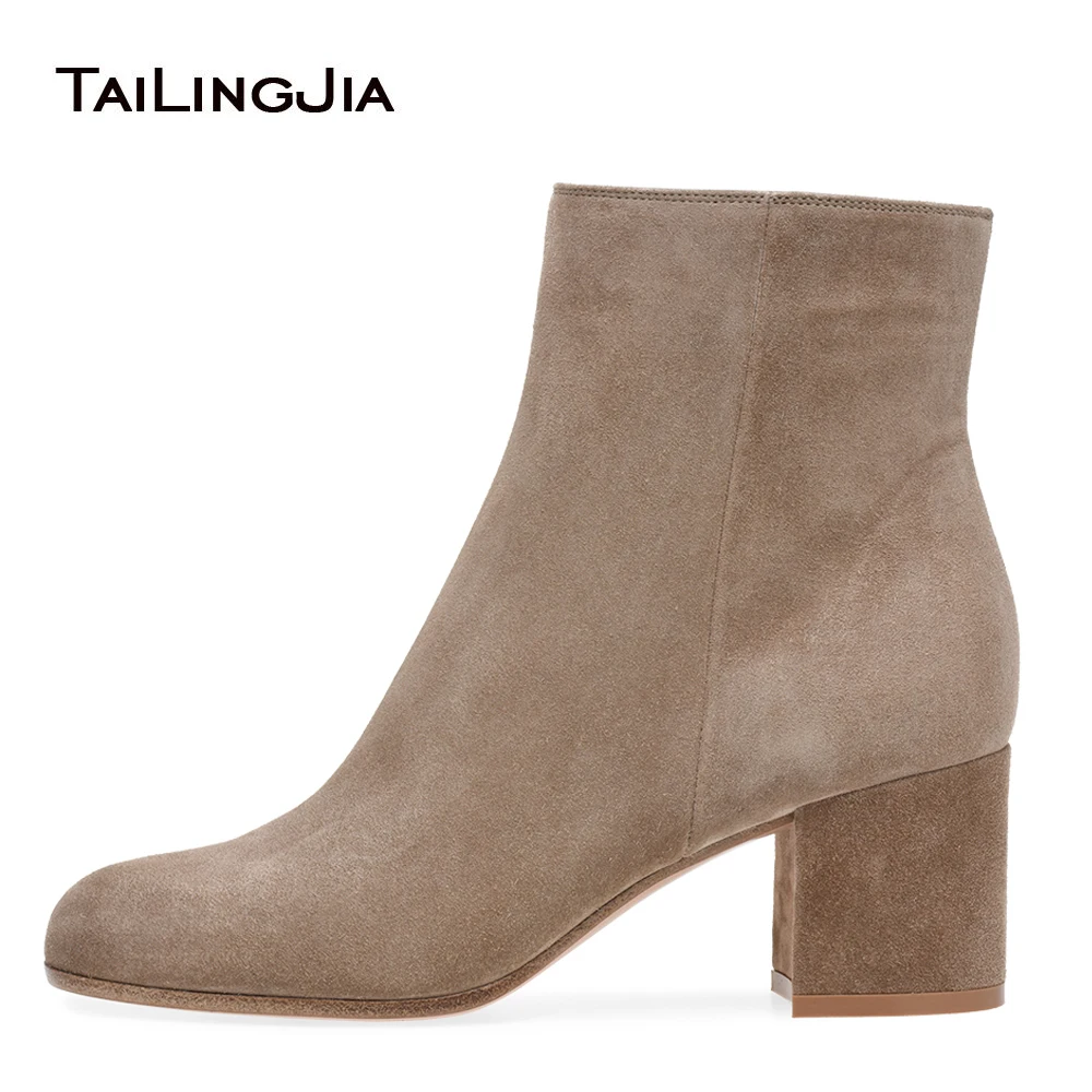 Women Round Toe Nude Faux Suede Ankle Booties Block Heel White Mid Heel Short Boots Ladies Black PU Autumn Shoes Botas de Mujer
Women Round Toe Nude Faux Suede Ankle Booties Block Heel White Mid Heel Short Boots Ladies Black PU Autumn Shoes Botas de Mujer