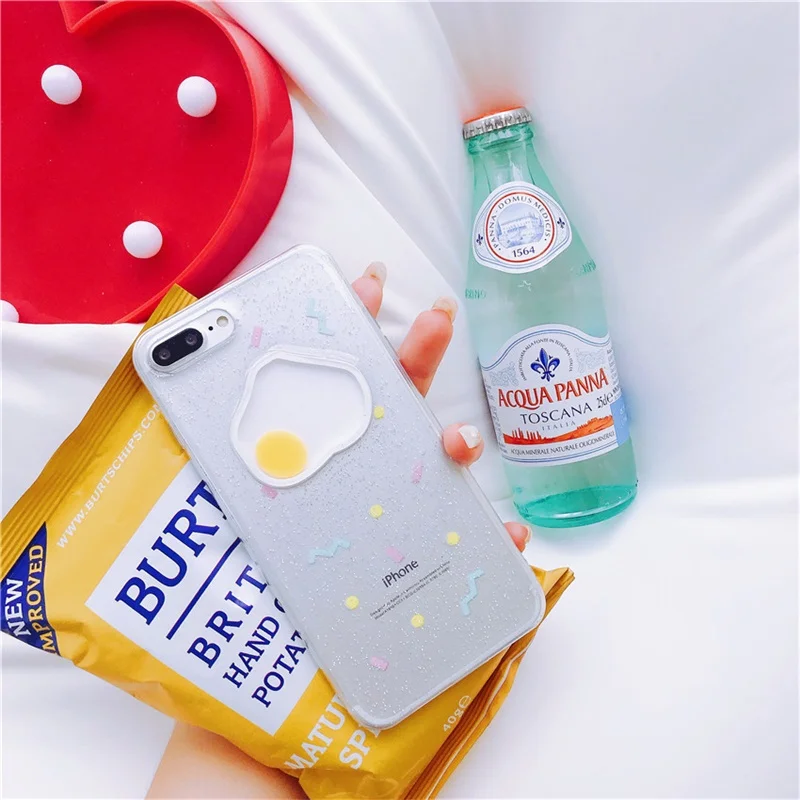 JAMULAR Flowing Fried Egg Glitter Phone Cases For iPhone X 10 7 8 6 Plus Soft Silicone Back Cover For iPhone 6s Plus Clear Shell
JAMULAR Flowing Fried Egg Glitter Phone Cases For iPhone X 10 7 8 6 Plus Soft Silicone Back Cover For iPhone 6s Plus Clear Shell