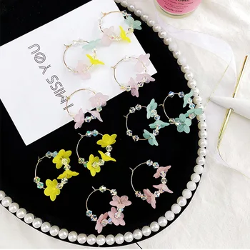 12 pair South Korea dust cute petal ear ring crystal girl summer beach earrings colorful Japanese contracted tassel earrings
12 pair South Korea dust cute petal ear ring crystal girl summer beach earrings colorful Japanese contracted tassel earrings