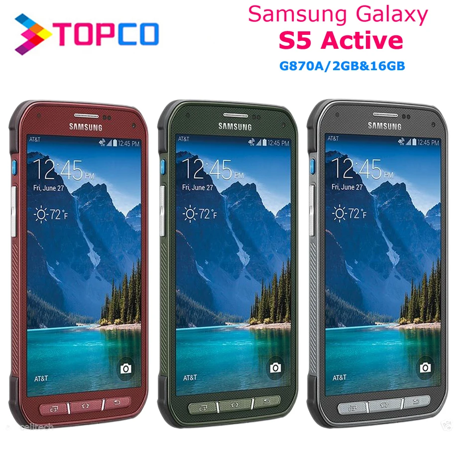 Samsung Galaxy S5 Active Original Android LTE mobile phone Quad core 16GB ROM 5.1" AMOLED screen 16MP NFC Snapdragon | Мобильные