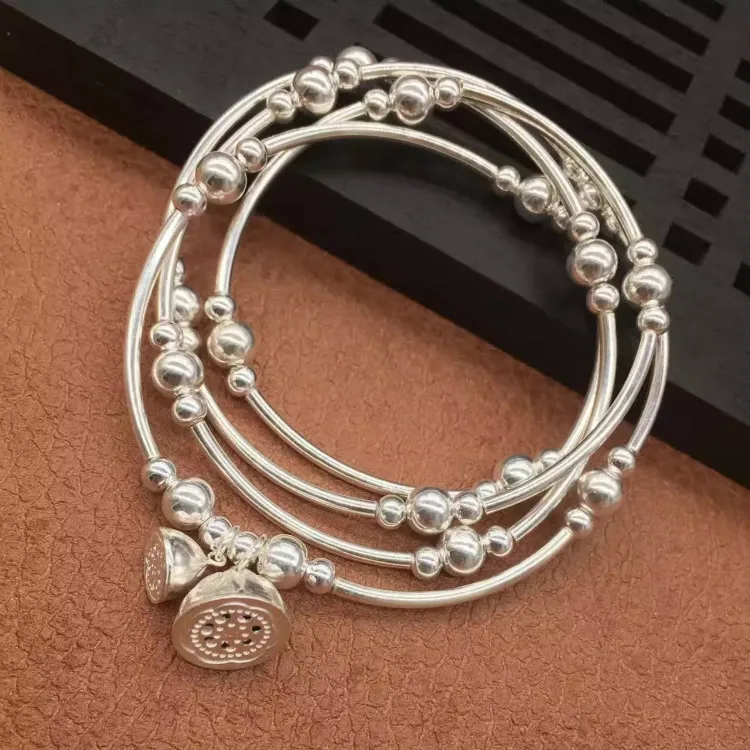 silver-beads-bracelet001A