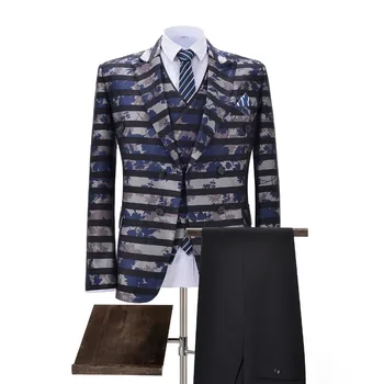 Mens Suits 3-Pieces Slim Fit Business Suits Groom Retro Noble Striped Tuxedos for Formal Wedding Plus Suits(Blazer+Pants+Vest)
Mens Suits 3-Pieces Slim Fit Business Suits Groom Retro Noble Striped Tuxedos for Formal Wedding Plus Suits(Blazer+Pants+Vest)