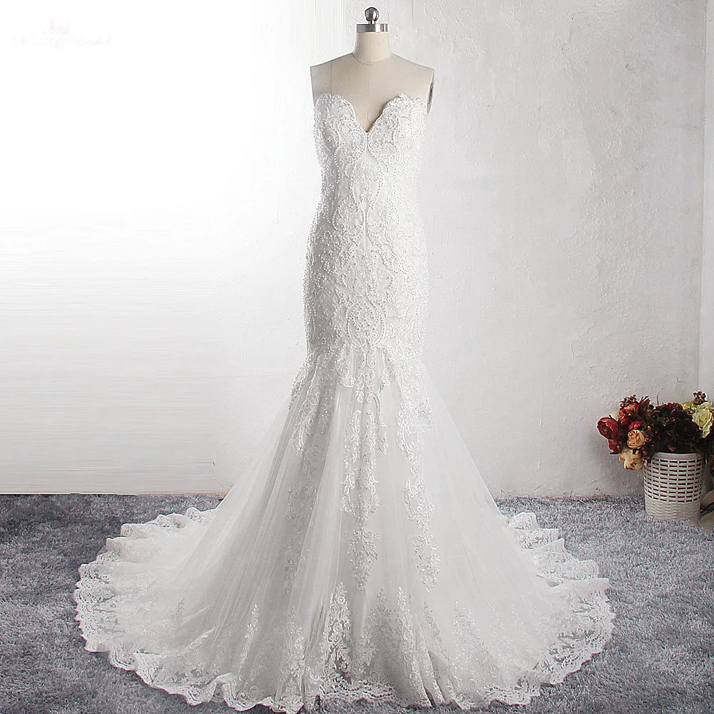 LZ354 Vintage Sweetheart Sleeveless Mermaid Dress Beading Small Pearls Ivory Wedding Dress Lace Long Bridal Dress
LZ354 Vintage Sweetheart Sleeveless Mermaid Dress Beading Small Pearls Ivory Wedding Dress Lace Long Bridal Dress