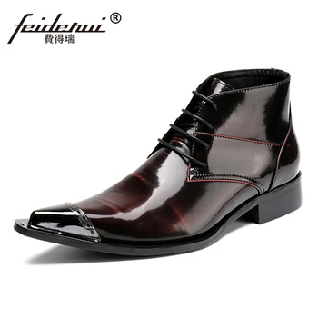 Plus Size Pointed Toe Lace up Man Handmade Runway Shoes Italian Designer Patent Leather Men's Rocker Riding Ankle Boots SL48
Plus Size Pointed Toe Lace up Man Handmade Runway Shoes Italian Designer Patent Leather Men's Rocker Riding Ankle Boots SL48