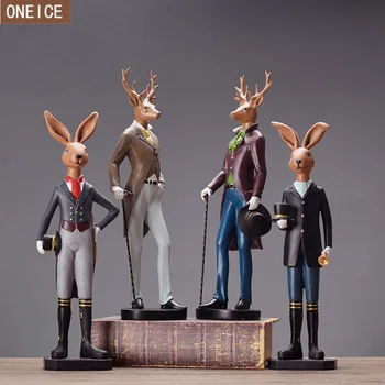 Nordic deer and rabbit sculpture Resin painted statue animal home decoration accessories living room decoration crafts
Nordic deer and rabbit sculpture Resin painted statue animal home decoration accessories living room decoration crafts