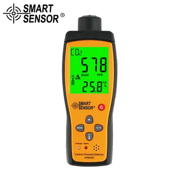 SMART SENSOR Gas Analyzer CO2 Meter Monitor Gas Detector Handheld Carbon Dioxide Detector CO2 Tester Measuring range 350~9999PPM
SMART SENSOR Gas Analyzer CO2 Meter Monitor Gas Detector Handheld Carbon Dioxide Detector CO2 Tester Measuring range 350~9999PPM