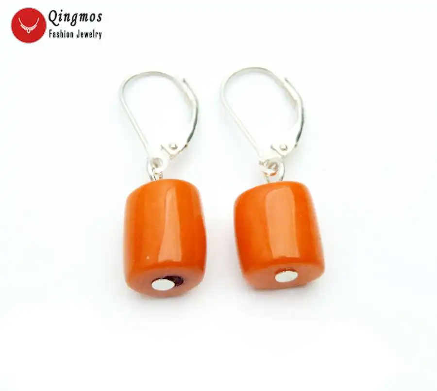 Qingmos Fashion Orange 10-11mm Natural Knobble Coral Earrings for Woman with Stering Silver 925 Leverback Dangle Earring ear746
Qingmos Fashion Orange 10-11mm Natural Knobble Coral Earrings for Woman with Stering Silver 925 Leverback Dangle Earring ear746